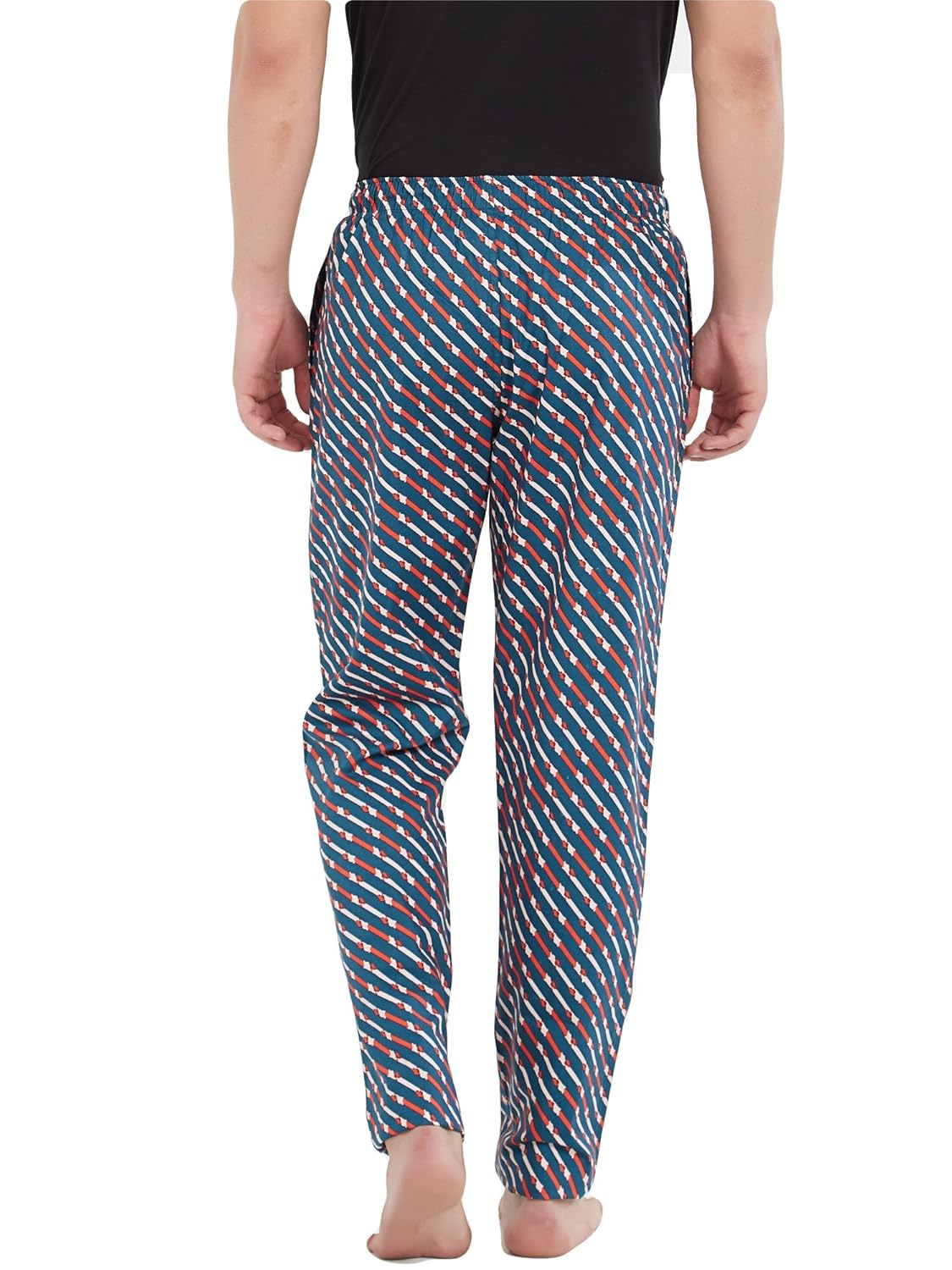 xyxx men's compact cotton printed pyjama-almond