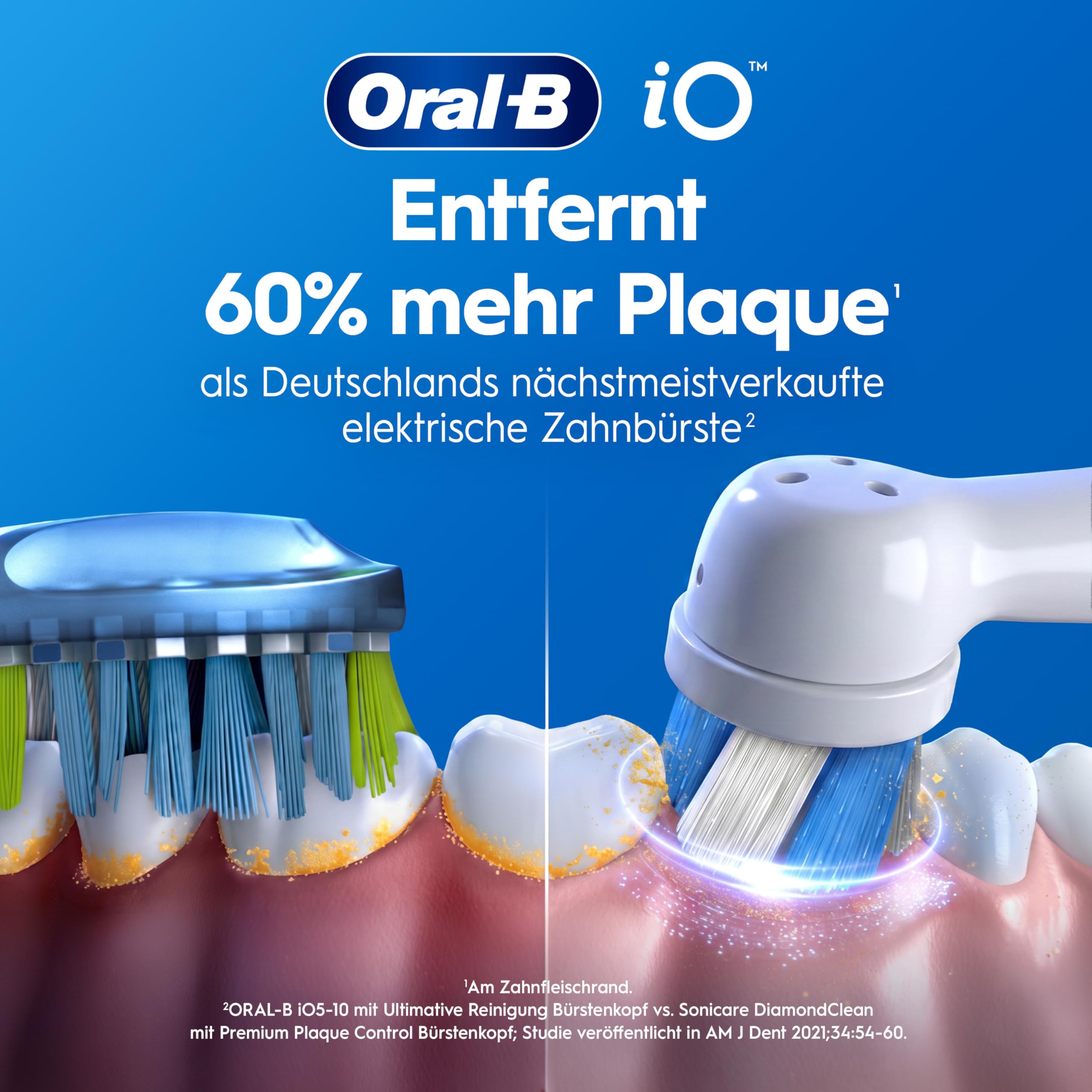 Oral-B iO Series 2 Elektrische Zahnbürste — Electric Toothbrush, Inkl. 1 Aufsteckbürste, Reise-Etui — 3 Putzmodi für Zahnpflege, GUT GETESTET (2,2) von STIFTUNG WARENTEST, Designed by Braun, Grün 8