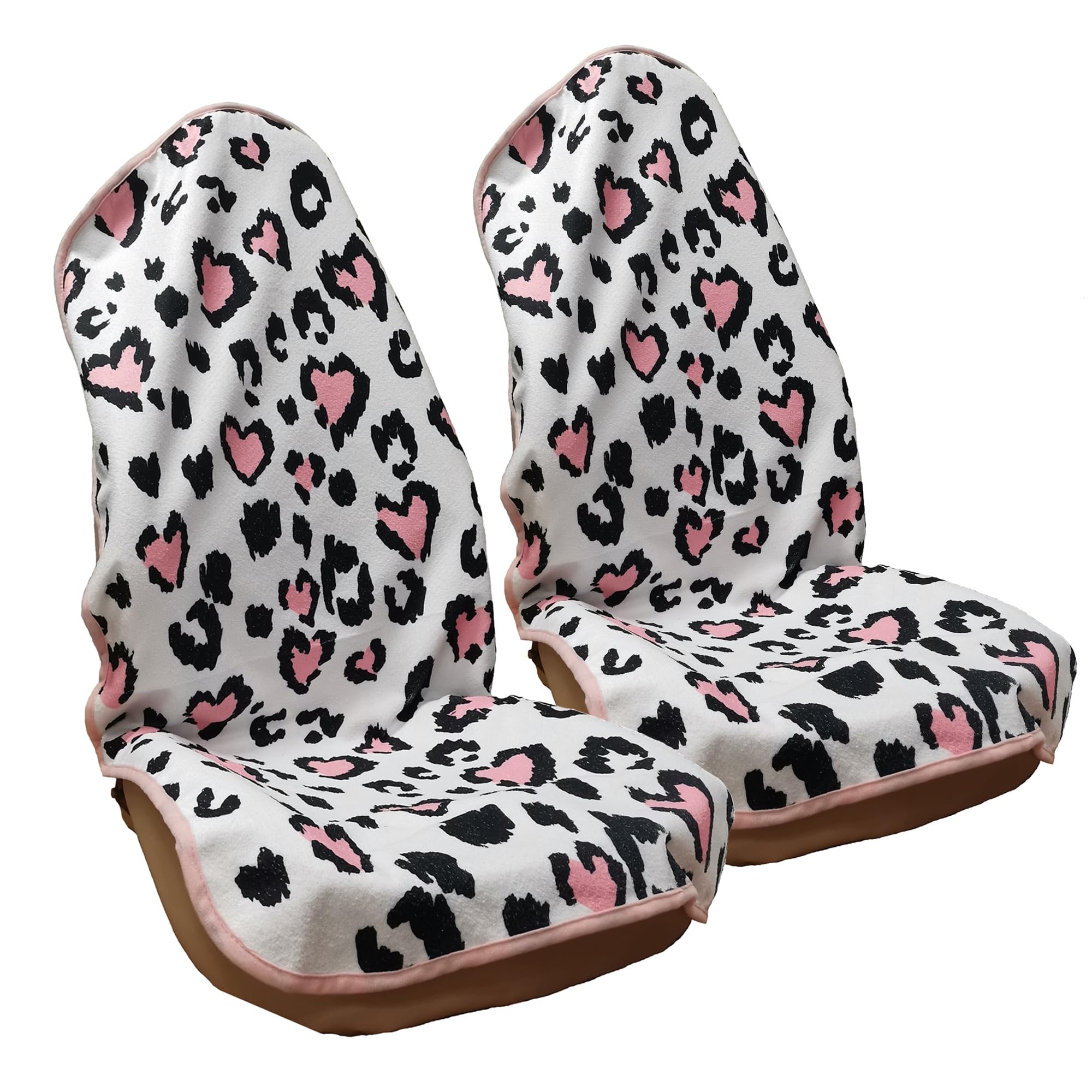 Photo 1 of LoyaGour Car Seat Cover Protector Front Seats,for Gym Workout,Running,Swimming,Beach and Hiking,Waterproof Sweat Towel Bucket Seat Covers for Cars SUV Trucks (Leopard Print, 2Pcs)