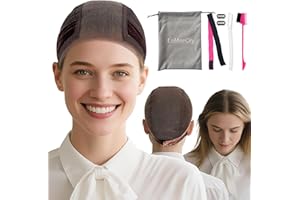 Lace Wig Cap for Women,Adjustable Wig Grip Cap with Velvet Band for Keeping Wigs In Place,Non Slip Caps Make Your Wigs Be Glu