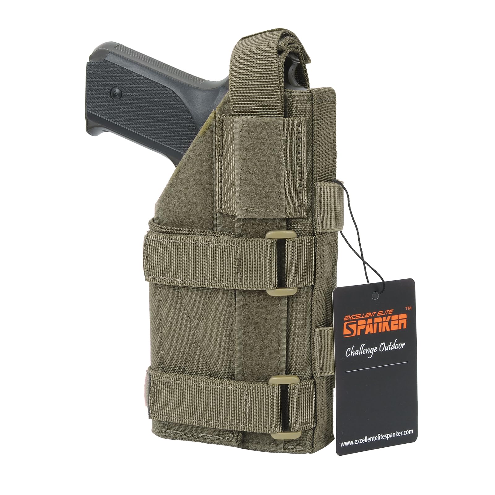EXCELLENT ELITE SPANKER Glock Holster Tactical Right Adjustable Pistol Holster for M1911 G17 G18 G19 G26 G34 XD-45acp CZ P-10C（RGN）