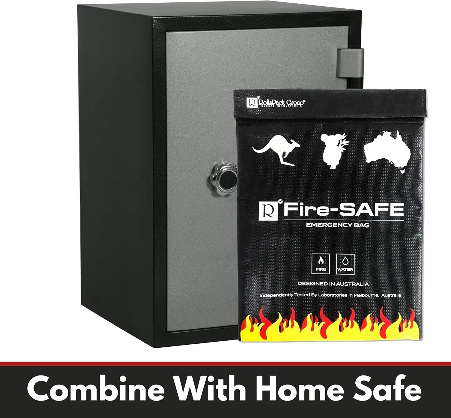 Fireproof/Waterproof Safe Bag - Fire Resistant Bag to Protect Your Items, The FireSafe is Both A Document Bag & A Fire Bag, This Fire Resistant Document Bag Has Been Independently Tested.: Office Products