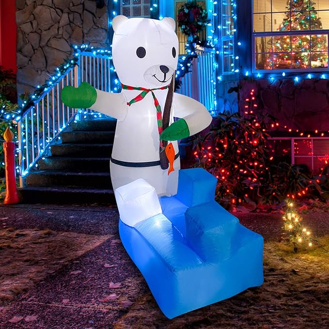 BLOWOUT FUN 5ft Inflatable Hanukkah Cute Polar