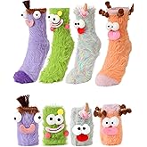 4 Pair Funny Magnetic Holding Hands Socks Funny Valentines Gifts for Her/Him Crazy Sock for Galentine's Day Women