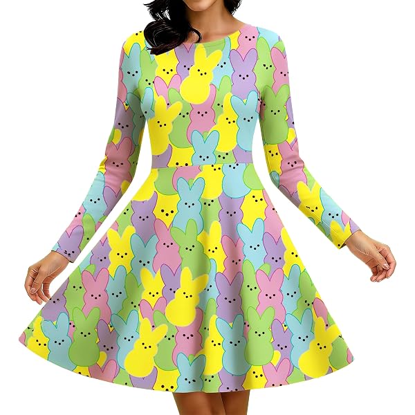 knee length dresses for ladies Easter in Linen Dress Small / Hot Pink main image 0