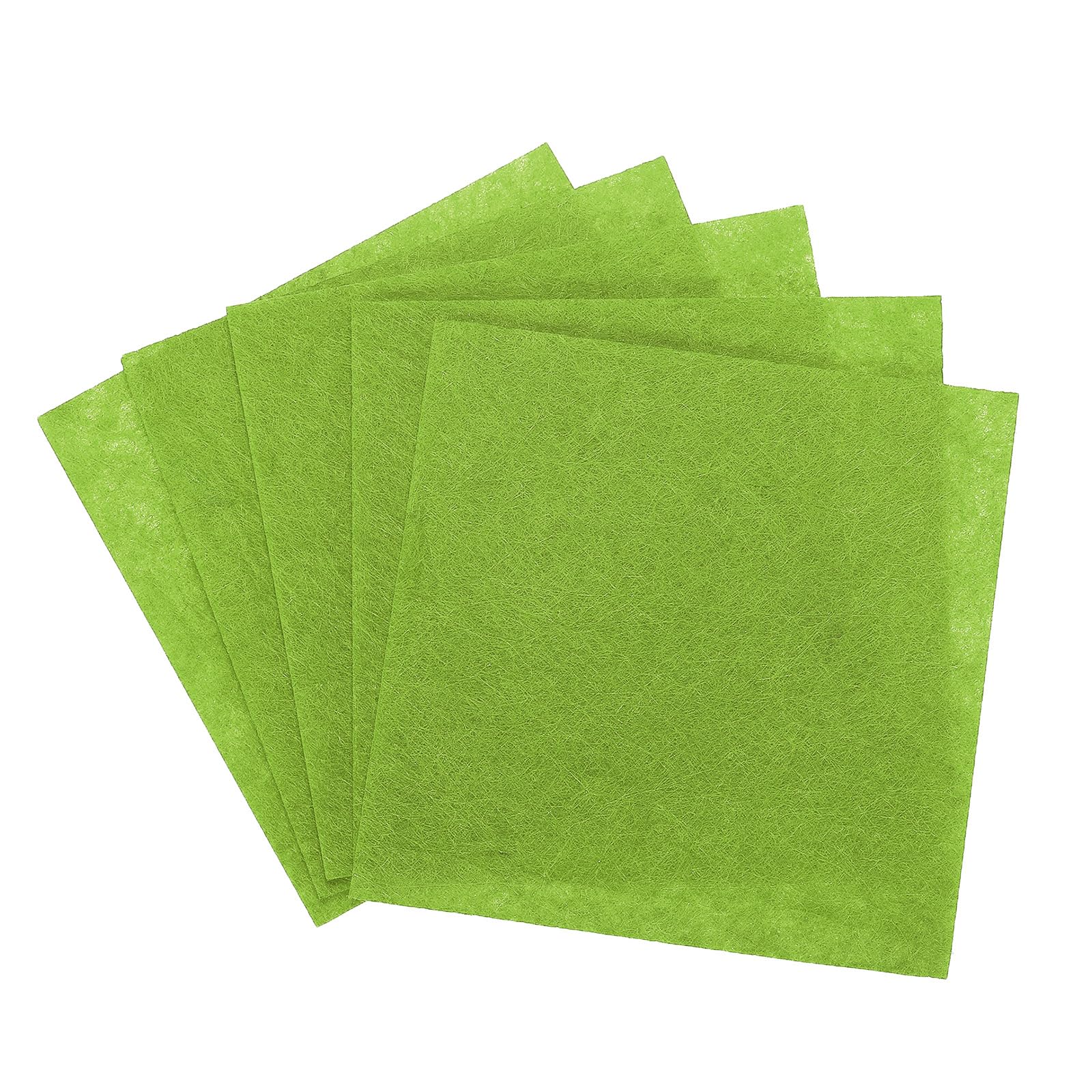 Rebower Soft Felt Sheets Acrylic Fabric Soft Felt Craft Sheets [for DIY Creative Crafts Projects and Decoration] - 4 Inch x 4 Inch/Dark Green / 42PCS