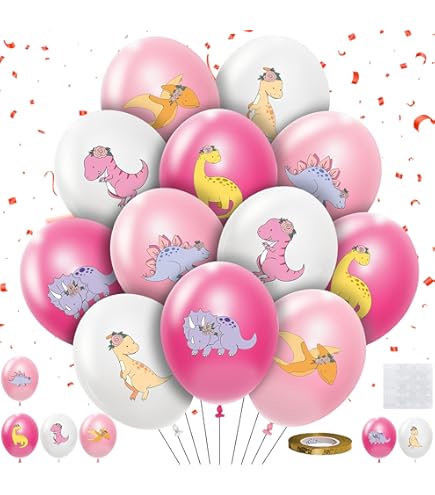 Dinosaur Birthday Party Decorations For Girls - Pink