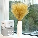 Wertuirk 9 Stems Gold Pampas Grass - 38 Inch Tall