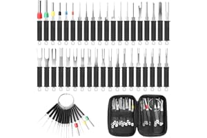 Linkstyle Electrical Terminal Removal Tool Kit, 39PCS Pin Removal Set with Stainless Steel Pins and Long Handles for Automoti
