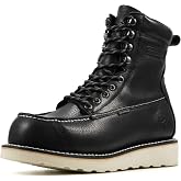 SUREWAY Moc Toe Heavy Duty Waterproof Work Boots Composite/Soft Toe | Full-grain leather with Goodyearwelt,full Waterfroof,EH protection,oil and slip-resistant wedge sole