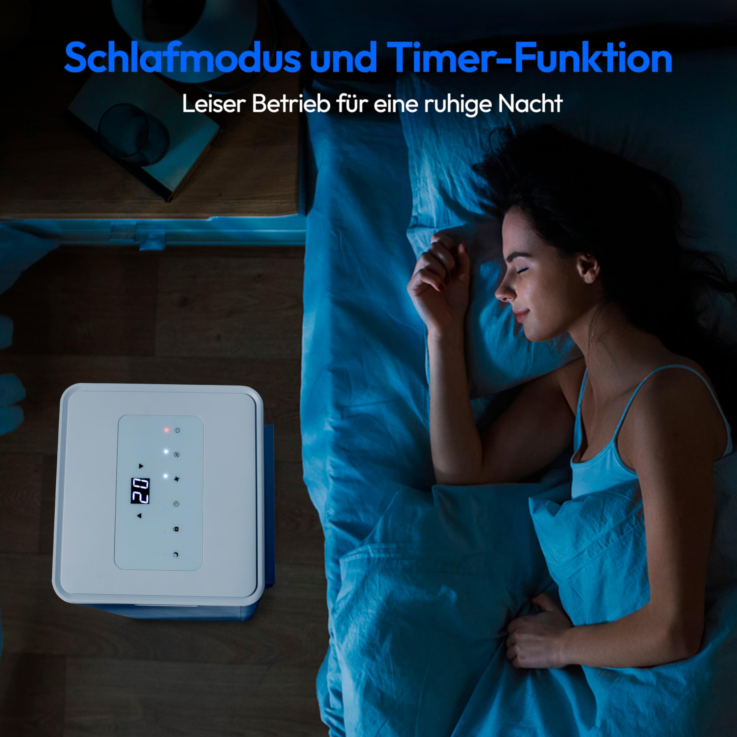 MEDION Mobile Klimaanlage mit Abluftschlauch E701 (7000 BTU, mobil, inkl. Fensterabdichtung, bis 25m², 3in1 Kühlen Entfeuchten Ventilieren, Schlafmodus, MD 37730) 6