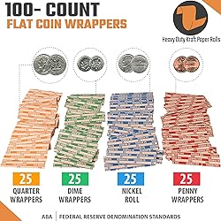 Coin Storage & Sorter Tubes 4 Color – Coded Coin