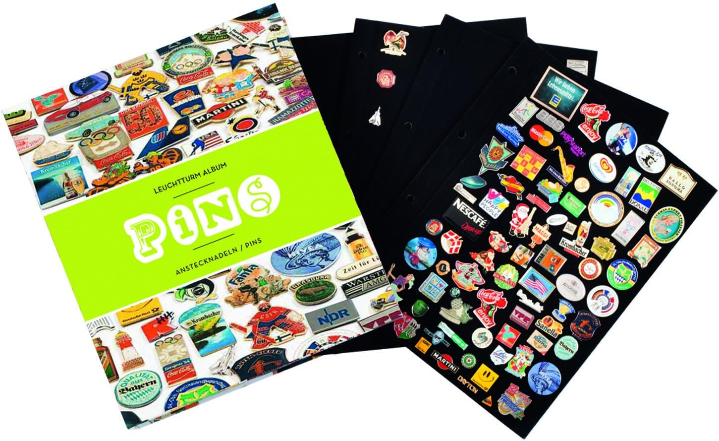 Leuchtturm 342616 Pin album for badges pins and pins, incl. 4 velvet-covered pin boards, multicoloured - Image 3