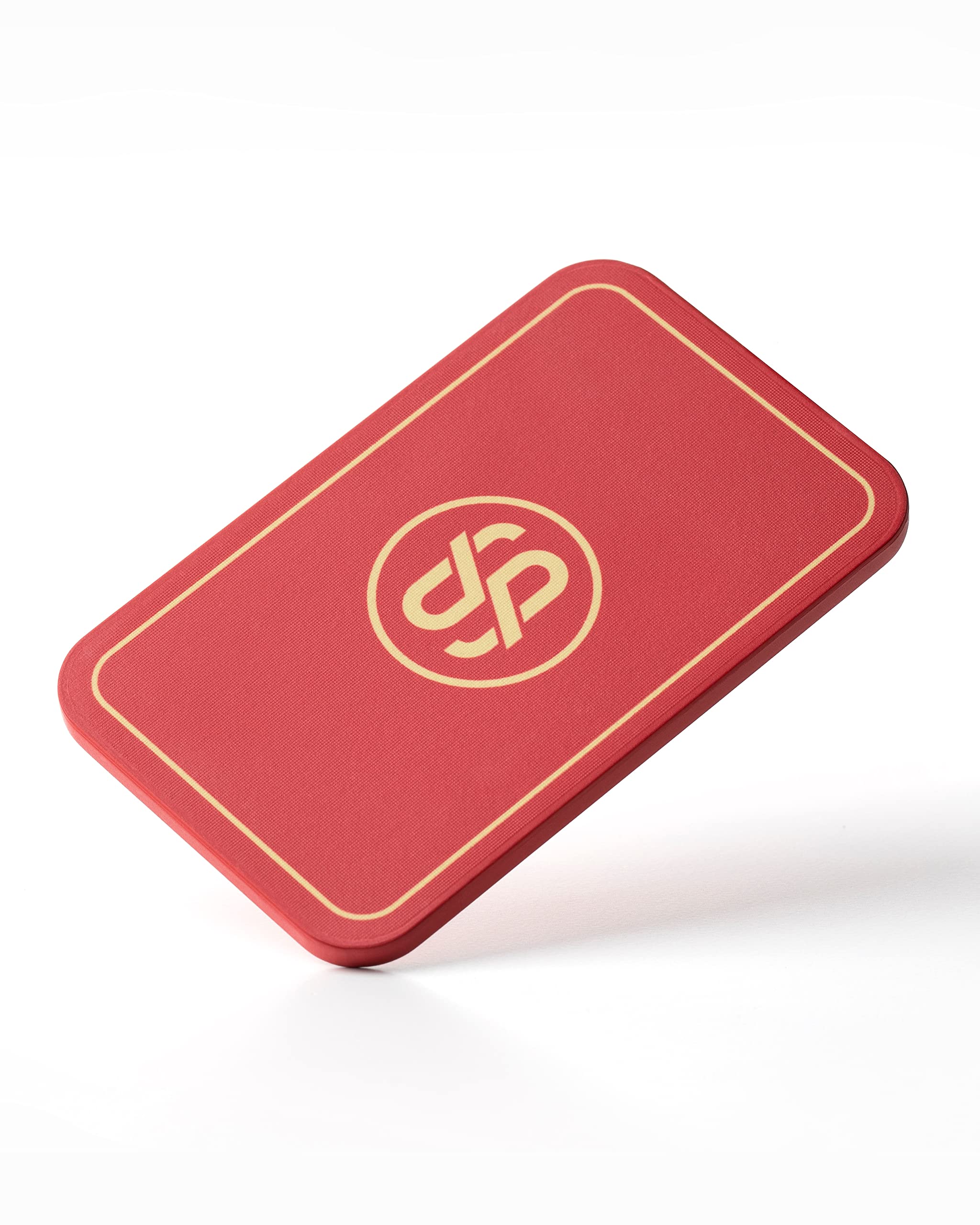 SLOWPLAY Godel Rectangular Poker Chips Plaques, Pack of 10 Pcs, European Style Professional Plaques Without Denomination, 34-Gram Ceramic Composite(Red) — image 1