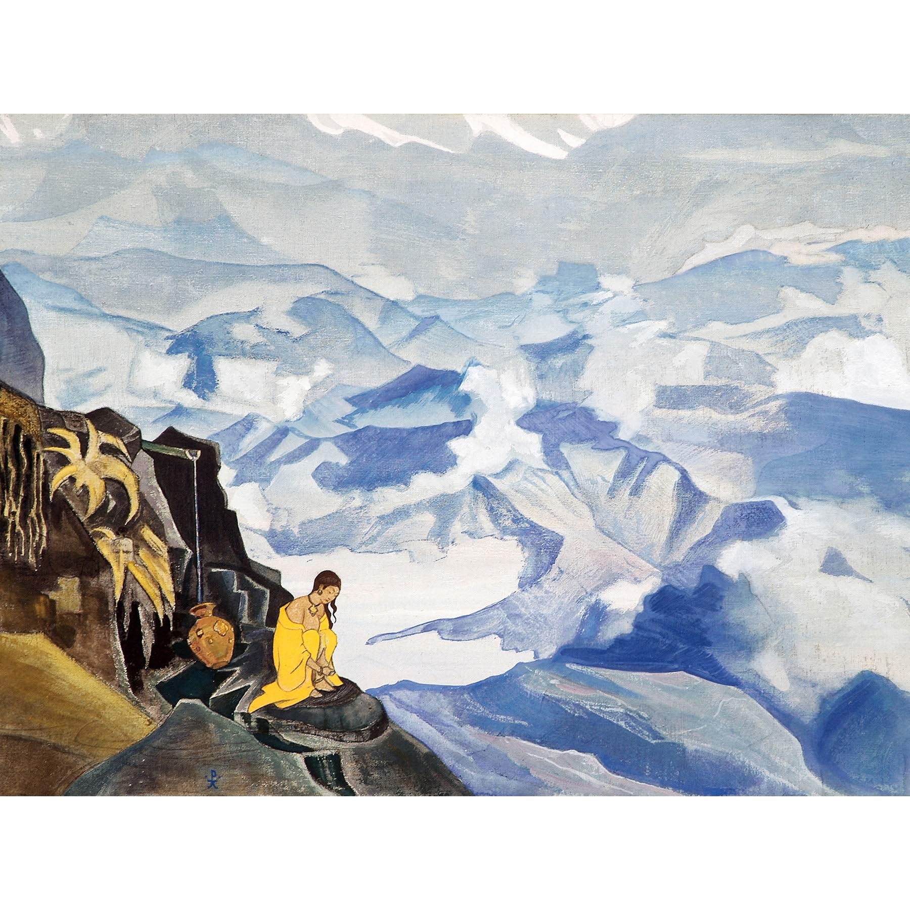 Roerich Drops Of Life Mountain Landscape Painting Large Wall Art Print Canvas Premium Mural