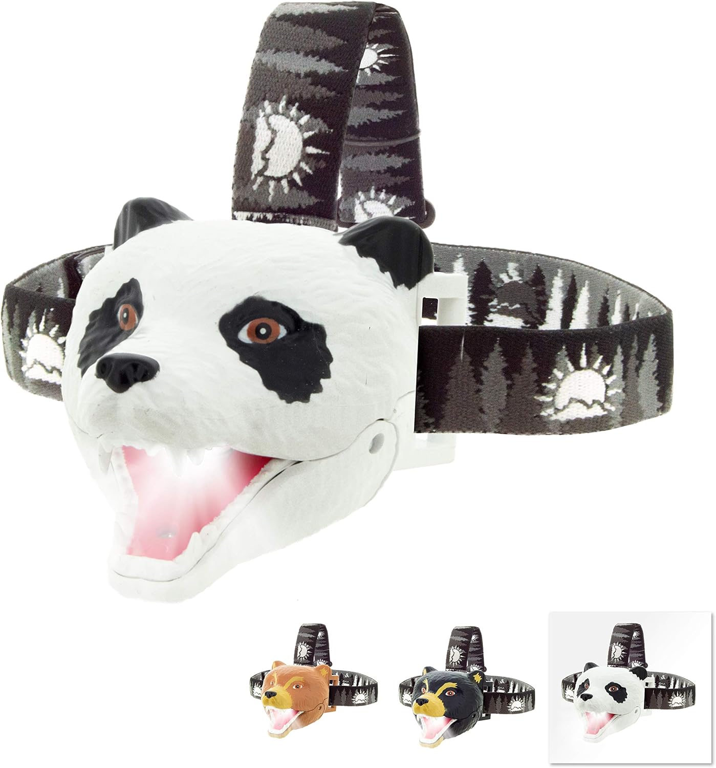 Sun Company Bear LED Headlamp - Bear Headlamps for Kids | Multiple Styles Available | Toy Head Lamp for Boys, Girls, or Adults | Perfect for Camping, Hiking, Reading, and Parties (Panda Bear) : Sports & Outdoors