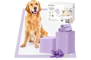 CROCI Dog Pads Lavender Scented 28x34in Large Pee Pads for Dogs with Odor Eliminating Puppy Pads Thicken Super Absorbent Up to 8 Cups Pee Pads, Disposable (40 Counts)