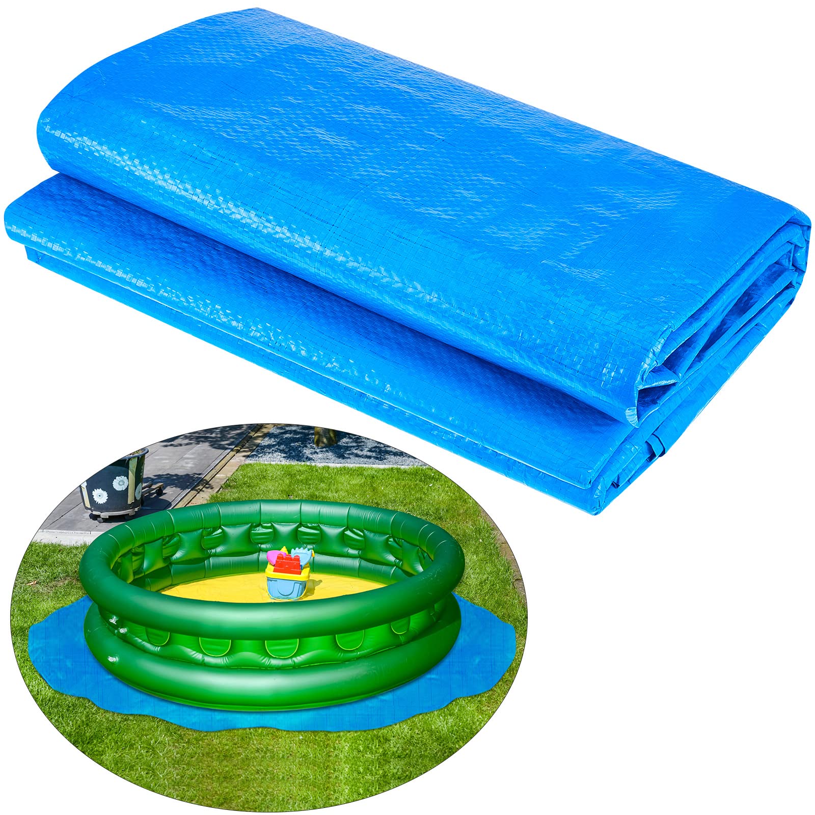 Photo 1 of Boao 12 Ft Pool Liner Pad for Above Ground Pools,Durable Swimming Ground Cloth,Round Liners for Inflatable Swimming Setup Bottom Prevents Punctures, Extend Life
