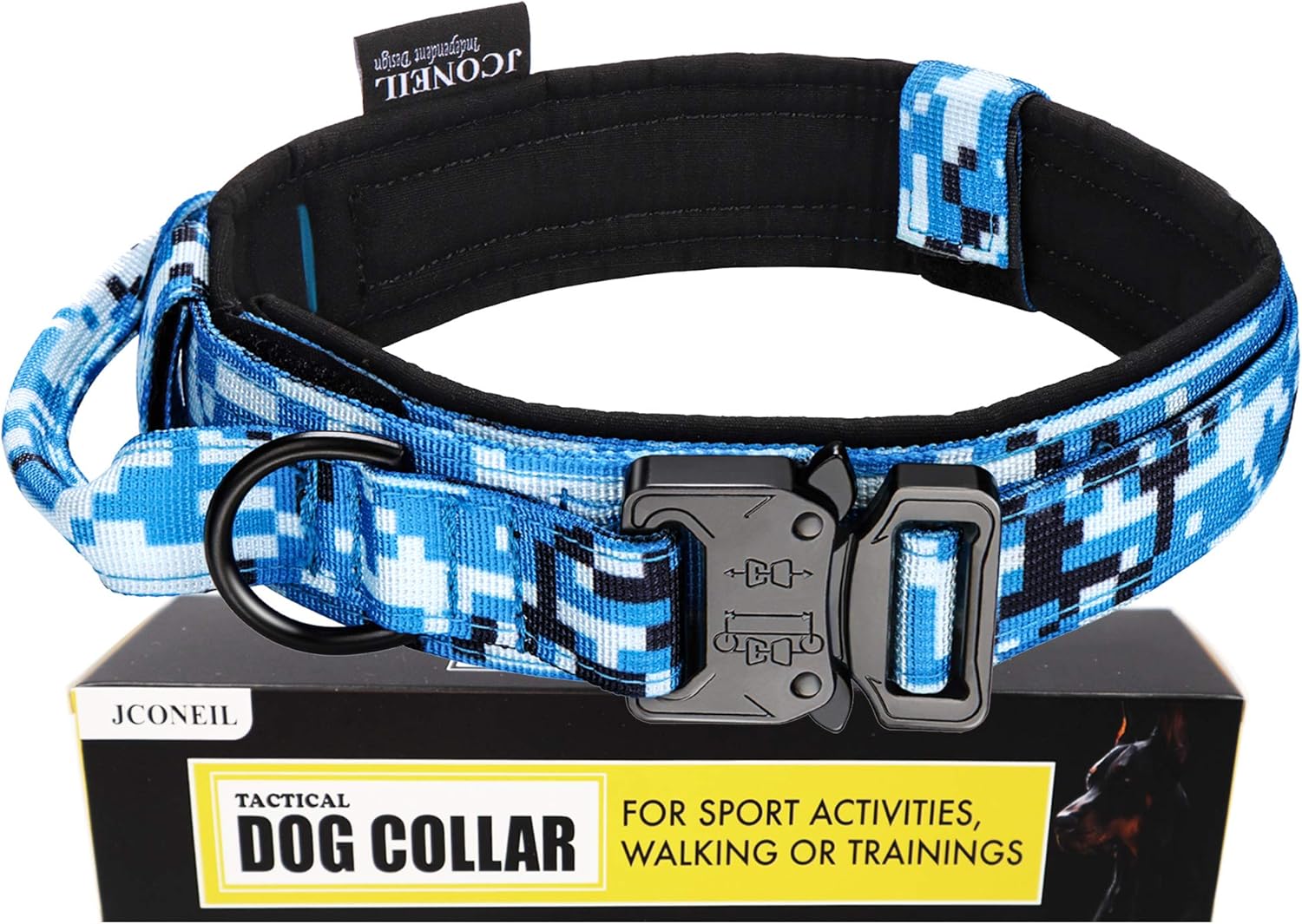 JCONEIL Tactical Dog Collar Military K9 Dog Collar Nylon Adjustable