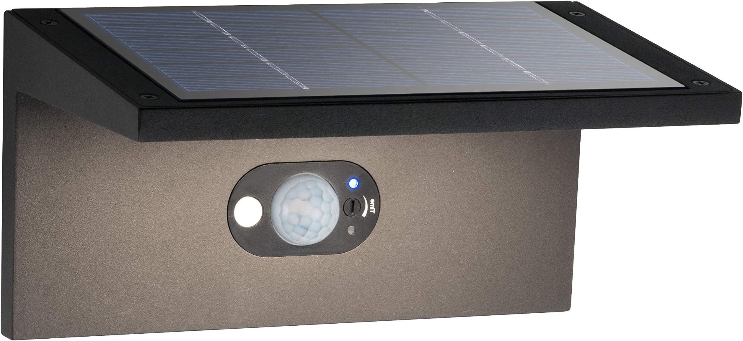 Inowel Dusk to Dawn Photocell Sensor Solar Outdoor Wall Sconce Exterior IP54 Waterproof Motion Sensor Wall Light Fixture LED Wall Mount Lamp Anti-Rust Grey Light for Porch Entryway 2.5W 150Lm 3000K