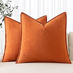 MIULEE Fall Decorative Linen Pillow Covers 18x18