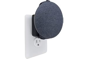 MOUNT GENIE The Nest Mini Easy Genie Mount 2nd Gen 2019: The Simplest and Cleanest Outlet Wall Mount Hanger Stand for New Google Nest Mini - No Cord Wrapping Required - Designed in USA (Black)