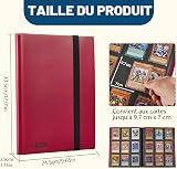 Lictin Trading Cards Album 396 Pocket Binder 22 Pages 18 Pockets Red view 3