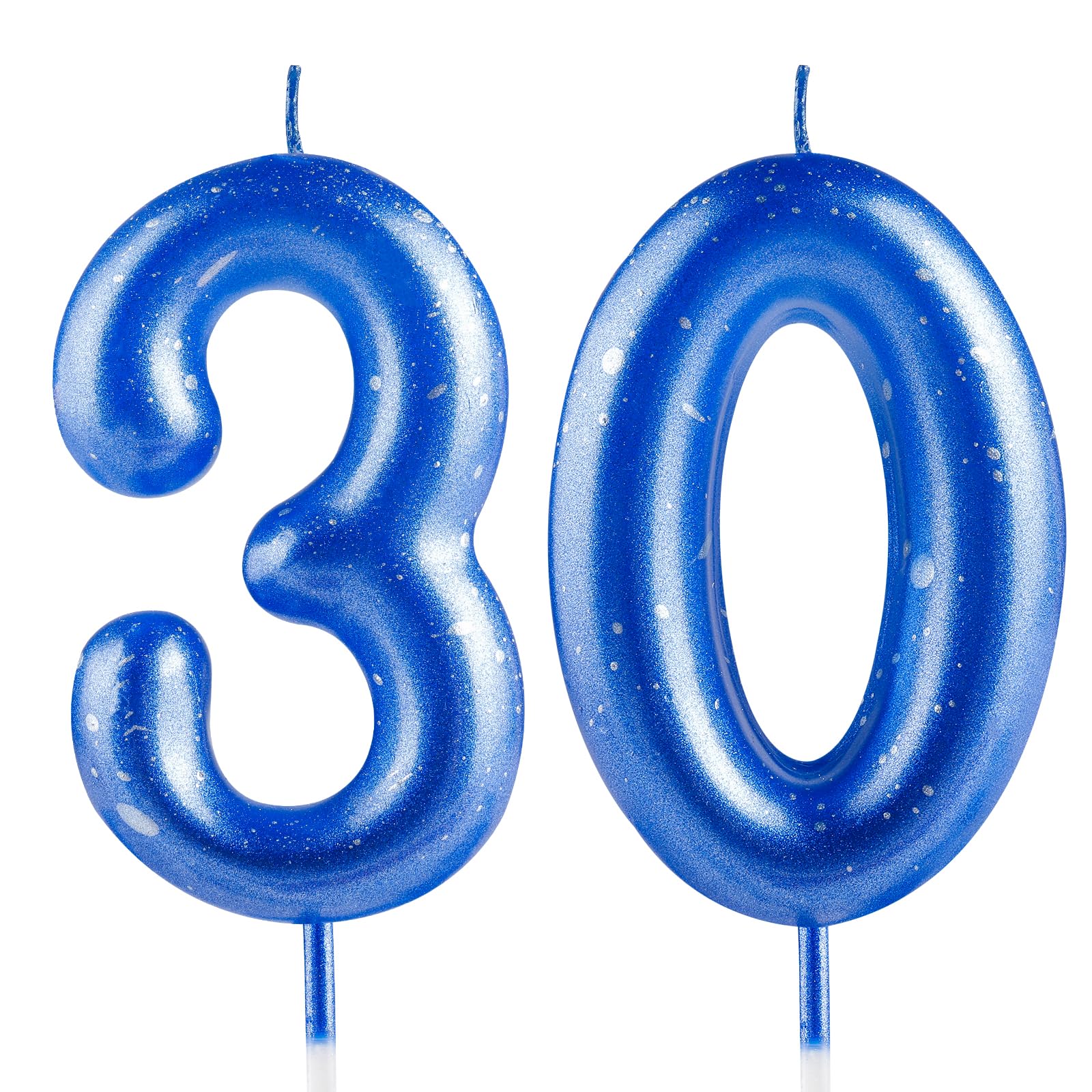 Hongplus Blue Number 30 Candles - 30 Birthday