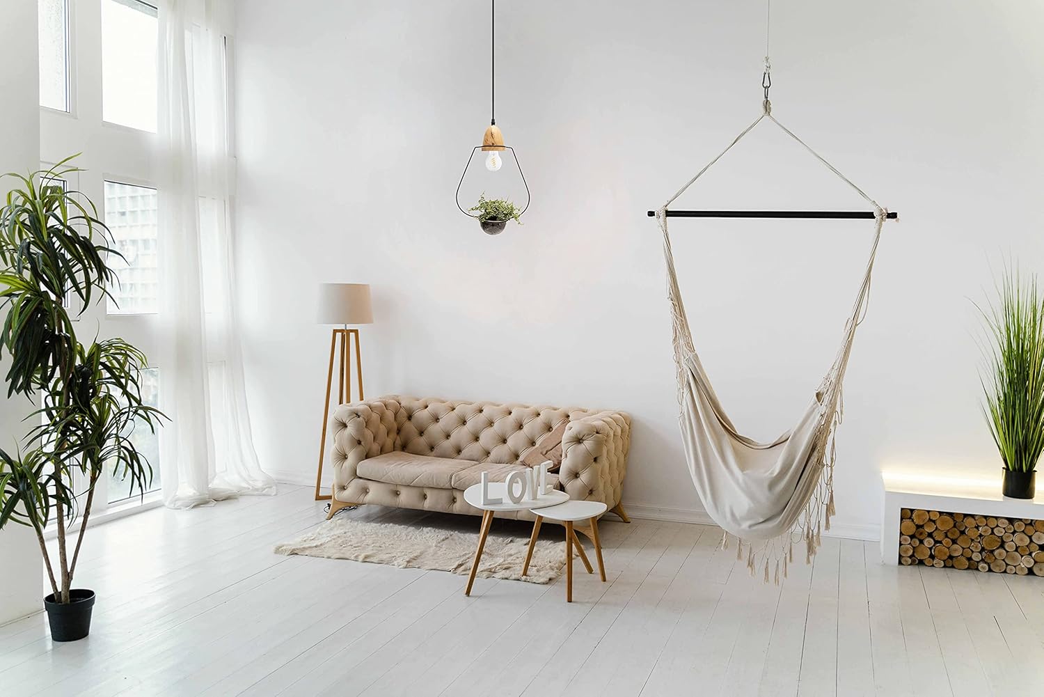 Pendant Light for Kitchen Island Dining Room Lighting Fixtures Hanging with Plant Pot and Adjustable Wire up to 35" Ideal for Dining or Kitchen Table and Nordic Style Decorated Bars by Scandinaf. - - 