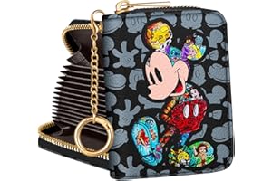 MULAFNXAL Mulafnxzl Credit Card Holder Wallet for Teen Girls Women Cute Cartoon Leather Accordion Wallets for Kids Boys Female Small Multi Rfid CardHolder Purse Cool Aesthetic Print Cartera Zipper,Collage Miqi