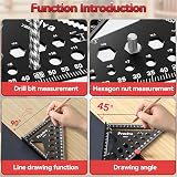Preciva 18cm Speed Square with Angle Locator Hex Nut Finder 5m Tape & Storage view 8