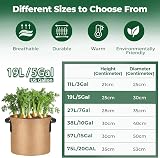 T4U 5-Pack 5 Gallon Fabric Grow Bags with Handles, Heavy Duty Nonwoven Planter view 5