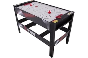 TRIUMPH SPORTS USA 4-in-1 Rotating Swivel Multigame Table – Air Hockey, Billiards, Table Tennis, and Launch Football , Black/White, 23.75 x 32.00 x 48.00"