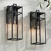 John Timberland San Lucas 18 3/4" High Modern Outdoor Wall Light Fixture Mount Porch House Exterior Outside Lantern Set of 2 