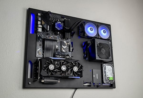ABK DESIGN, WALL COMPUTER CASE – WALL MOUNT COMPUTER CASE – GAMING PC CASE – WALL MOUNT ATX CASE – WALL PC CASE FOR PC GAMING – COMPUTER CASES FOR PC COMPUTER – PC CASE, PC CHASSIS
