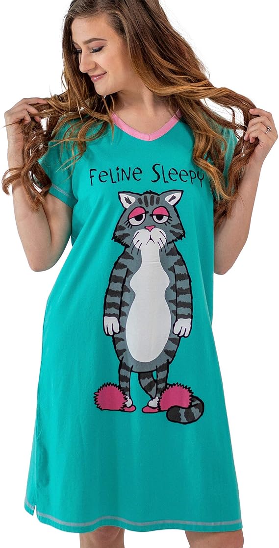 Lazy One VNeck Nightshirts for Women, Animal Designs LxL Amazon
