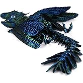 Guwewu Feathered Wyvern, 3D Printed Articulated Fidget Dragon - Azurewing