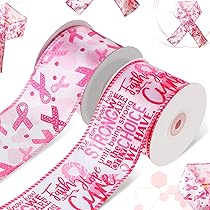 Amazon.com: Satin Pink Awareness Ribbon by The Yard - 10 Yards