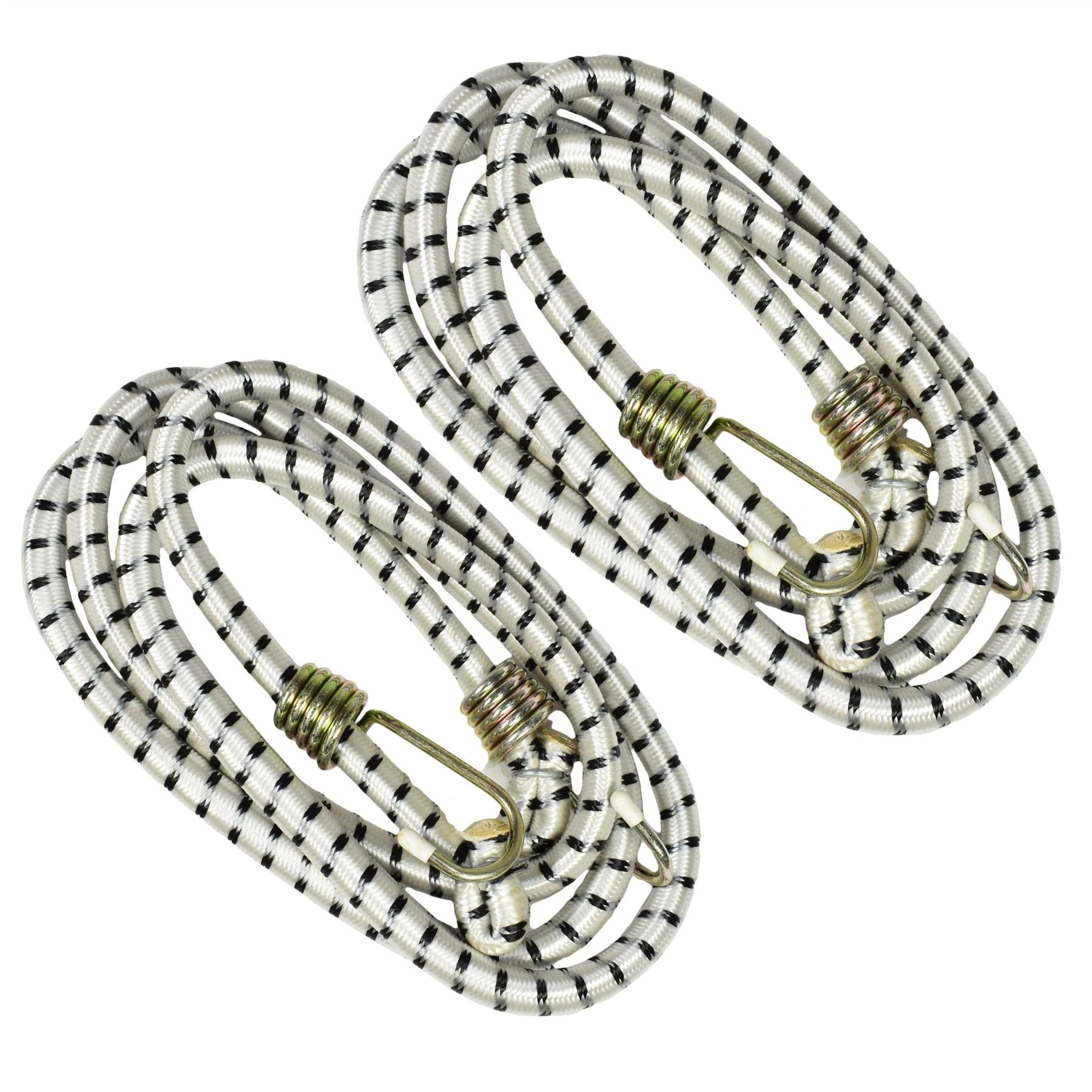 2pk Heavy Duty 72” 1.8 Metres Bungee Rope Strap Cord Tie Down Holder Hooks
