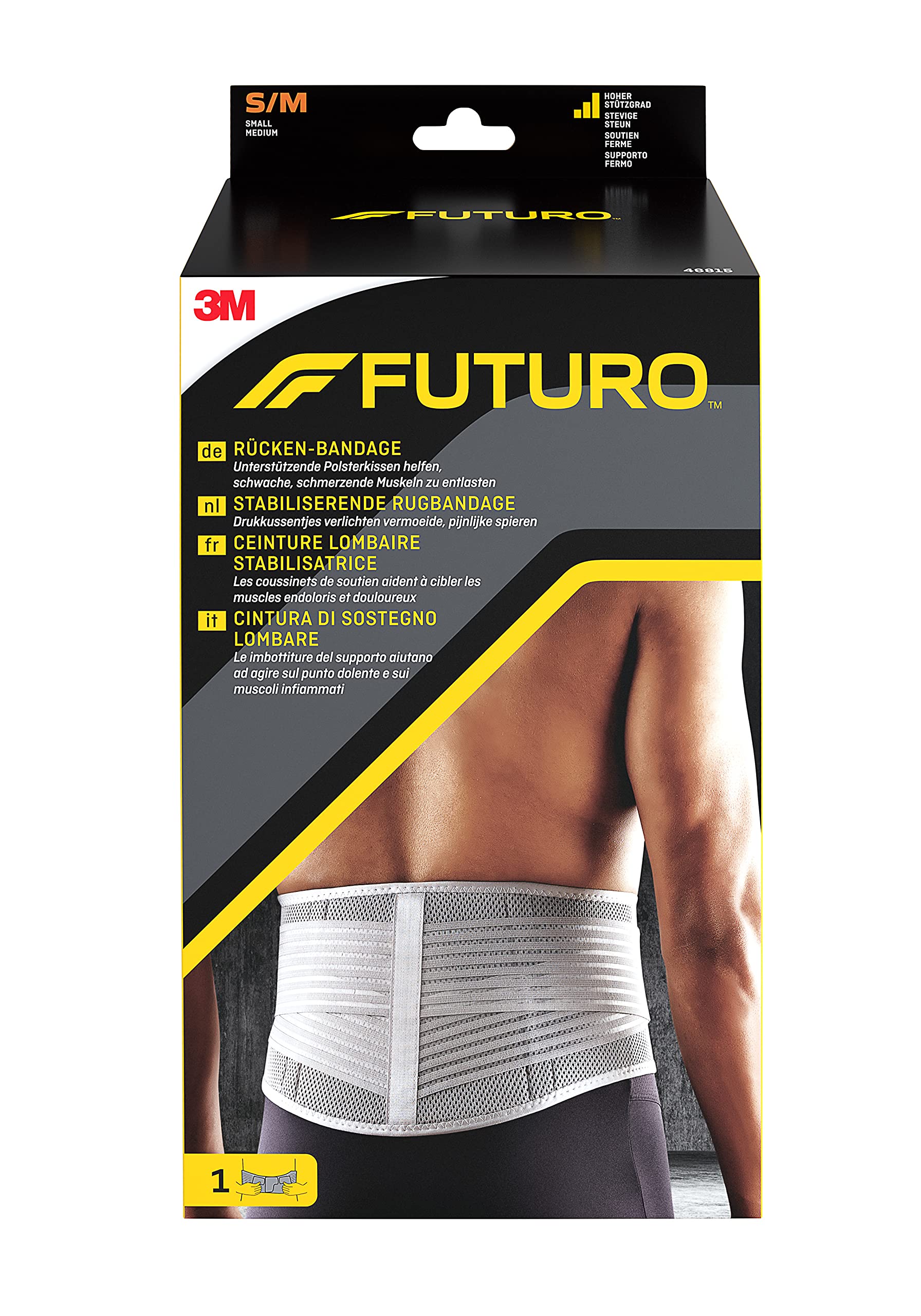 FUTURO Comfort Stabilizing Back Support - Support cushion pads help target sore, aching muscles - Small/Medium