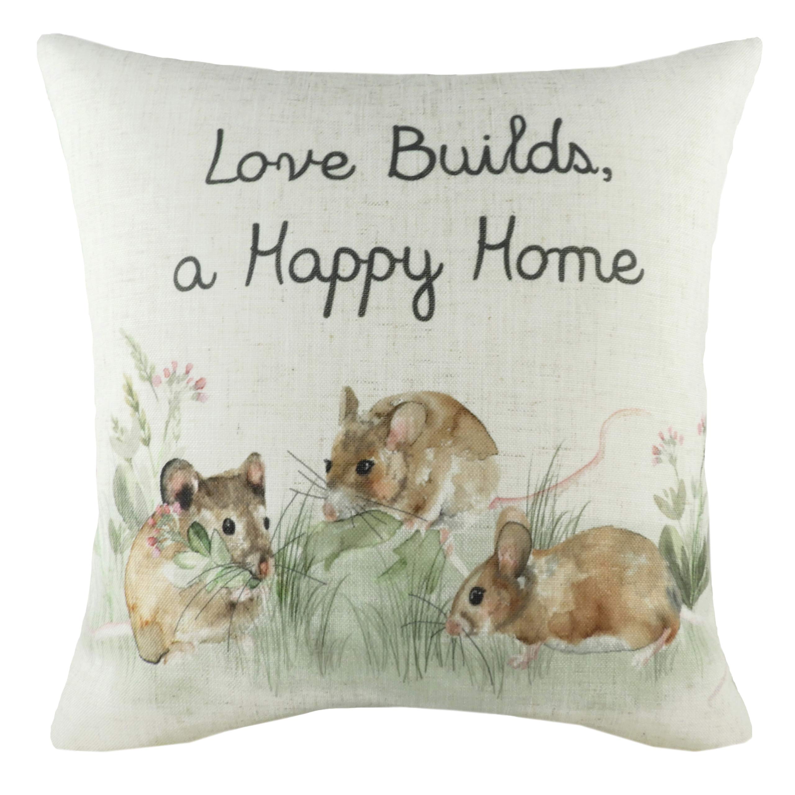 Evans Lichfield Hedgerow Mice Cushion Cover, Multi, 43 x 43 cm