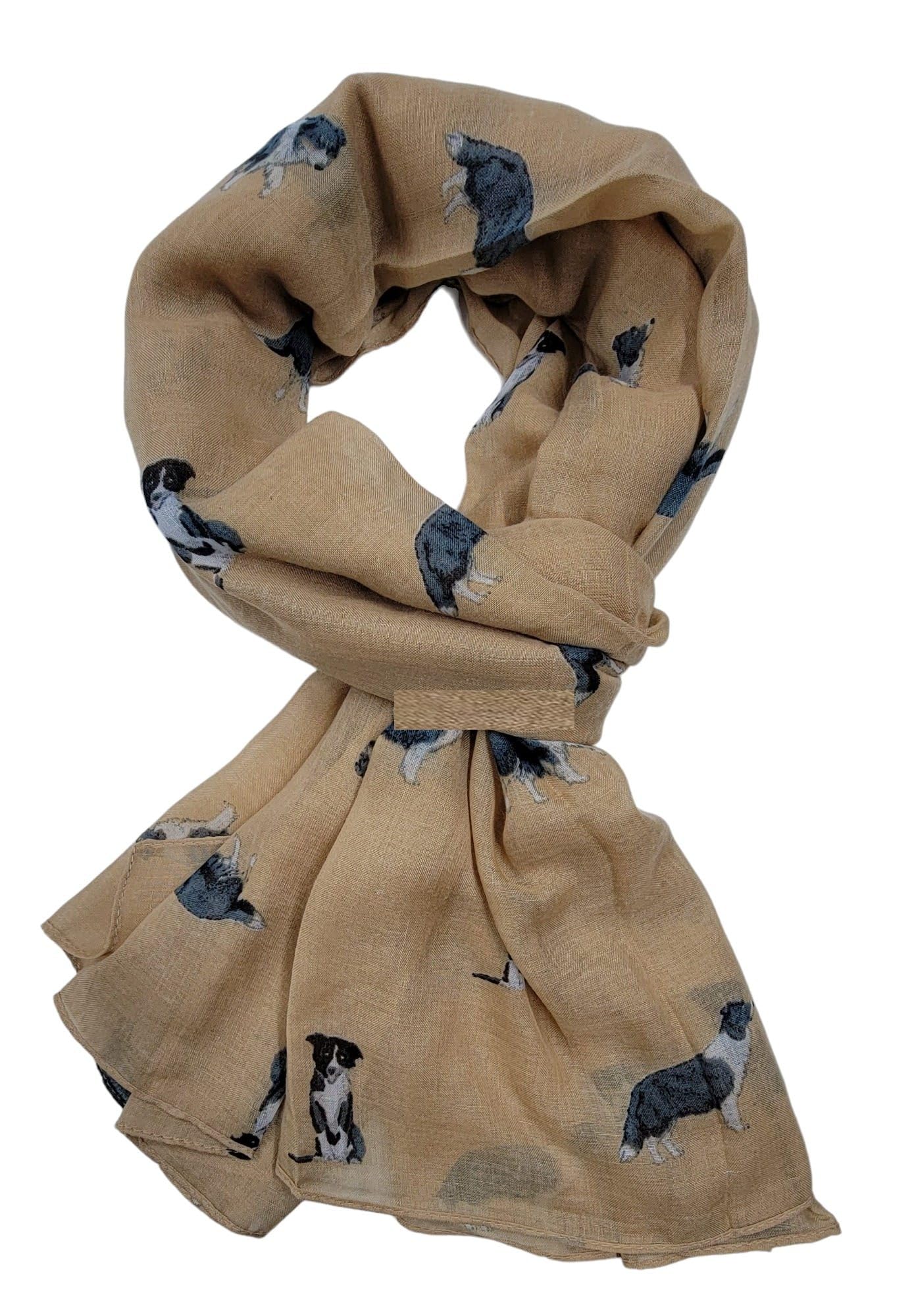 GFM Animal Print Scarf - Border Collie Dogs Sheep Dog (FS) (BC-072-C-HLKEK) โ image 1