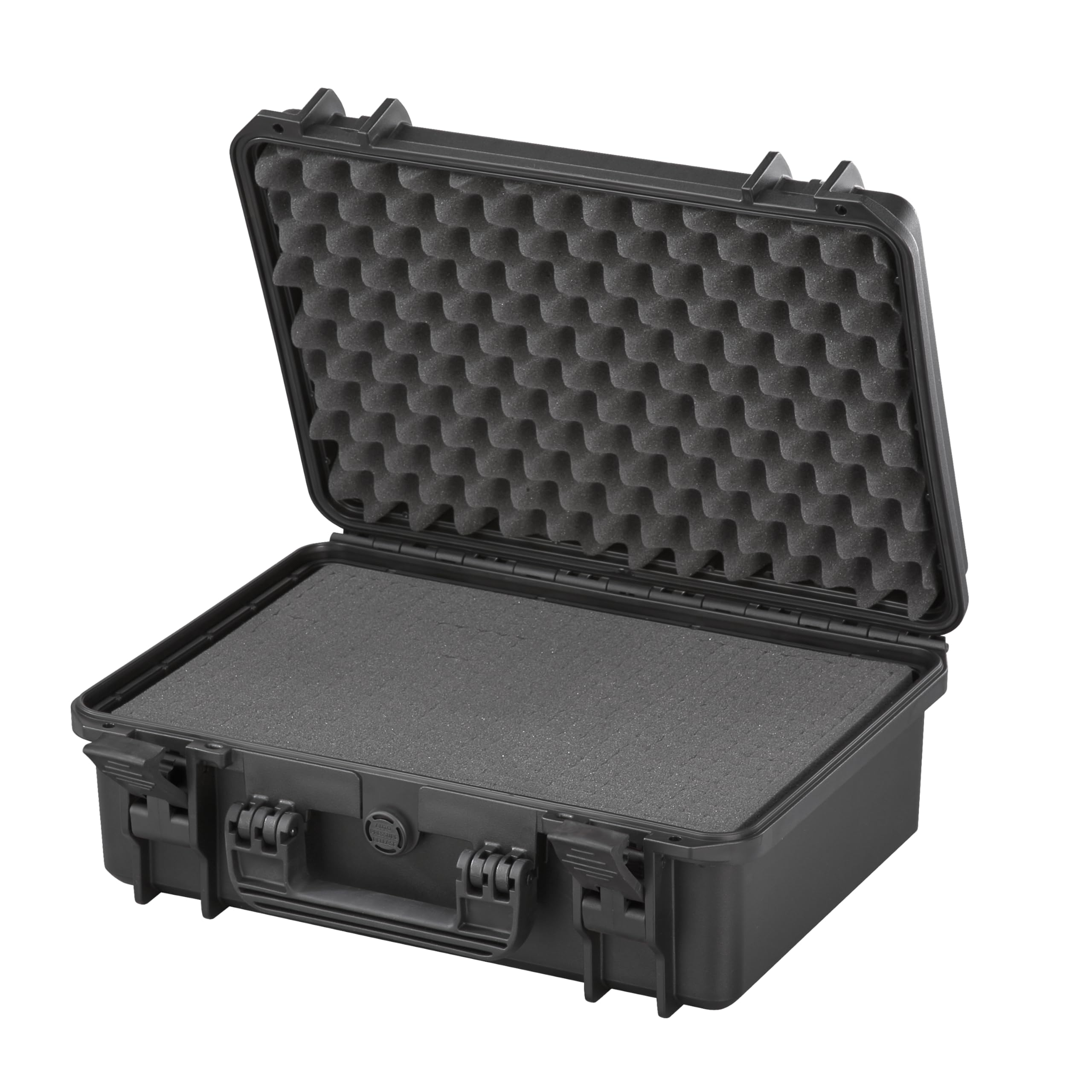 Max MAX430S.079 Waterproof Photography Hard Plastic Flight Case, Tool Box, Black