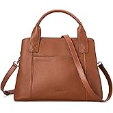 befen Genuine Leather Handbag for Women Small Soft Satchel Tote Bags Crossbody Shoulder Purses with Zipper