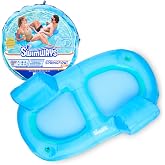 SwimWays Spring Float Premium Duo, Pool Chair Fits 2 Adults, Inflatable Pool Floats Adult with Fast Inflation for Ages 15 &amp; Up