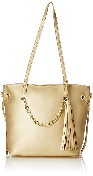 Alessia74 Womens Tote Bag with Pouch (Gold) (Set of 2) (PBG515D)
