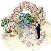 Luxury 3D Pop Up Card Congratulations for Bride & Groom - Elegant Engagement Card - Unique Wedding Greeting Cards 6"x8" - Perfect Keepsake
