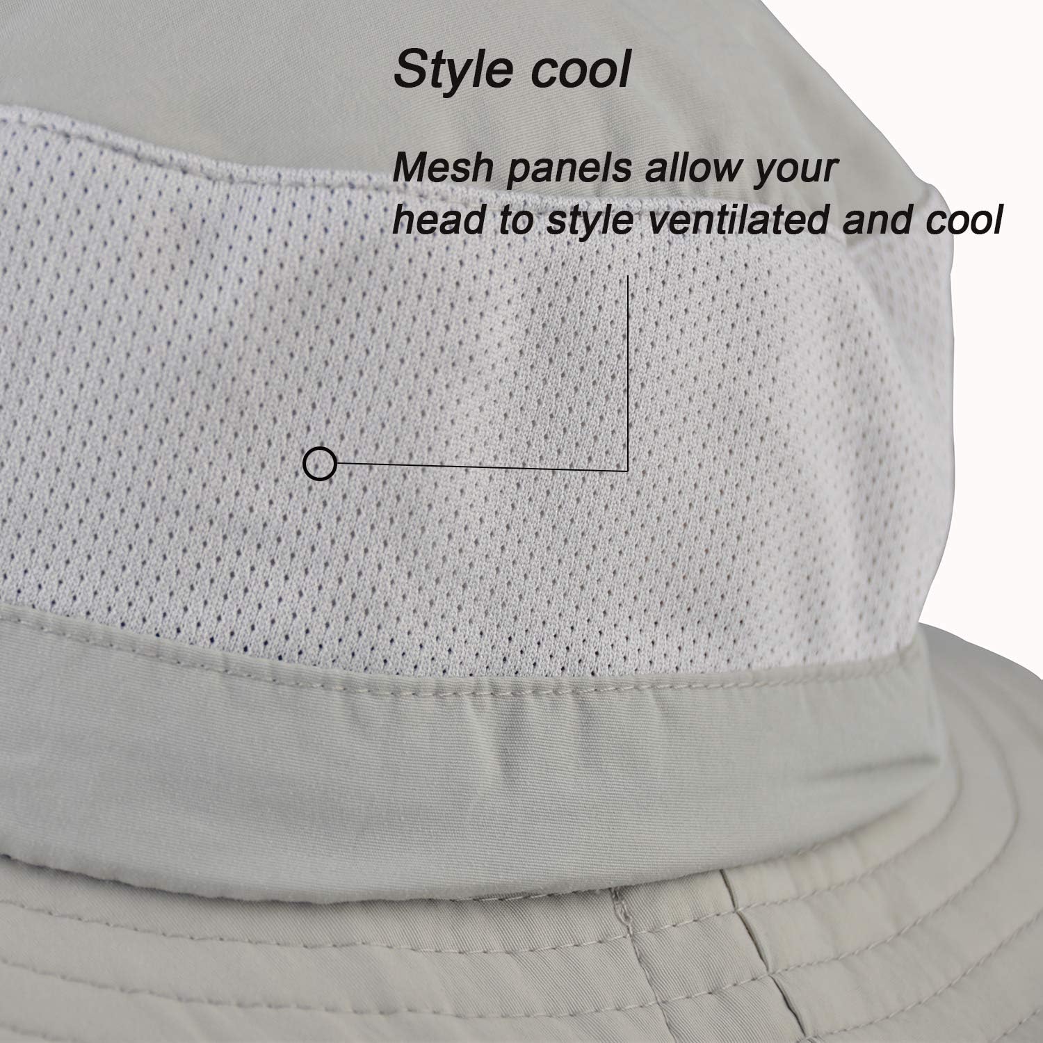 Jormatt Outdoor Fishing Sun Hat Waterproof UV Protection Wide Brim Sun Hat with Flap Neck Cover Mesh Breathable Foldable Safari Cap Unisex UPF 50+, Light Gray at  Men’s Clothing store