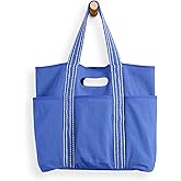 ODODOS 29L Oversized Canvas Tote Bag Large Capacity Open Top Shoulder Bags for Gym Workout Shopping Beach Travel