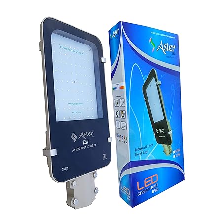 Aster LED Aluminium Die Cast 72W Waterproof LED Street Light for Outdoor and Industry, Medium (White, IP65)